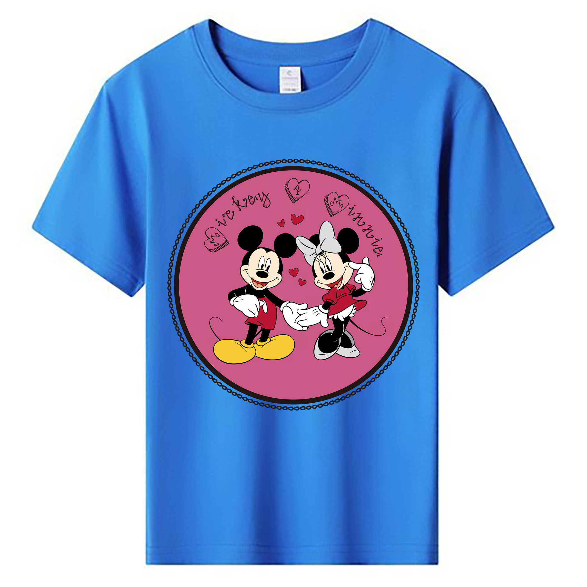 （画像用） ミッキーマウス Mickey Mouse 綿100％キッズTシャツ（フロントプリント）